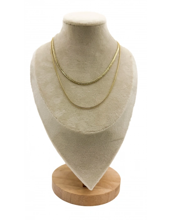 İki Sıra Özel Seri Zincir Kolye(37-45cm)