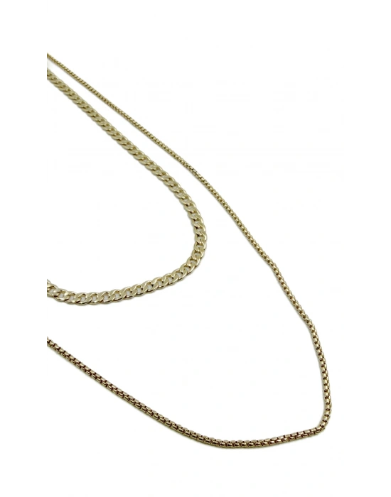 İki Sıra Özel Seri Zincir Kolye(37-45cm)