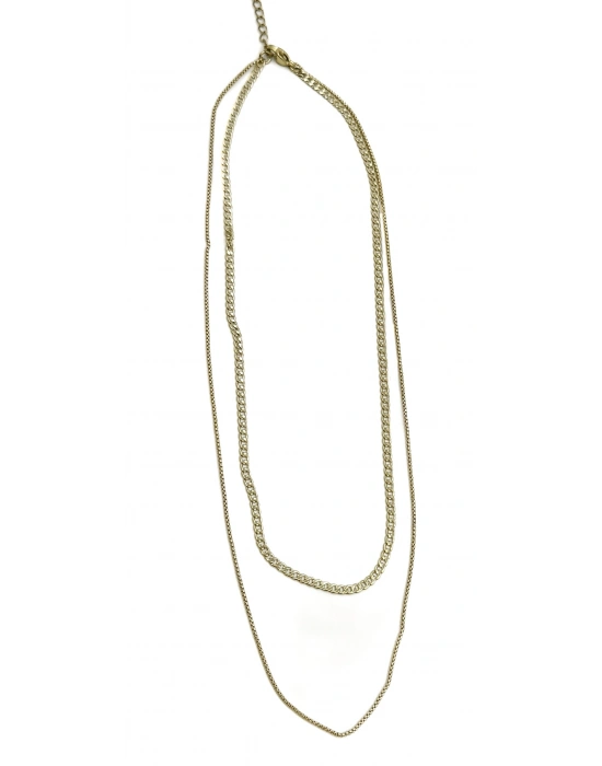 İki Sıra Özel Seri Zincir Kolye(37-45cm)