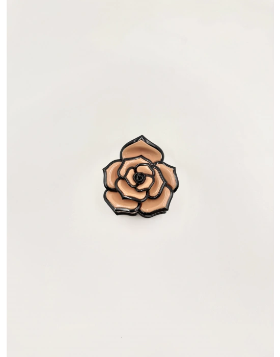 Kahve Siyah Gül Toka