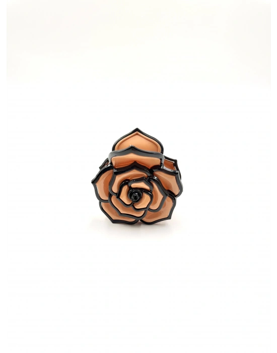 Kahve Siyah Gül Toka