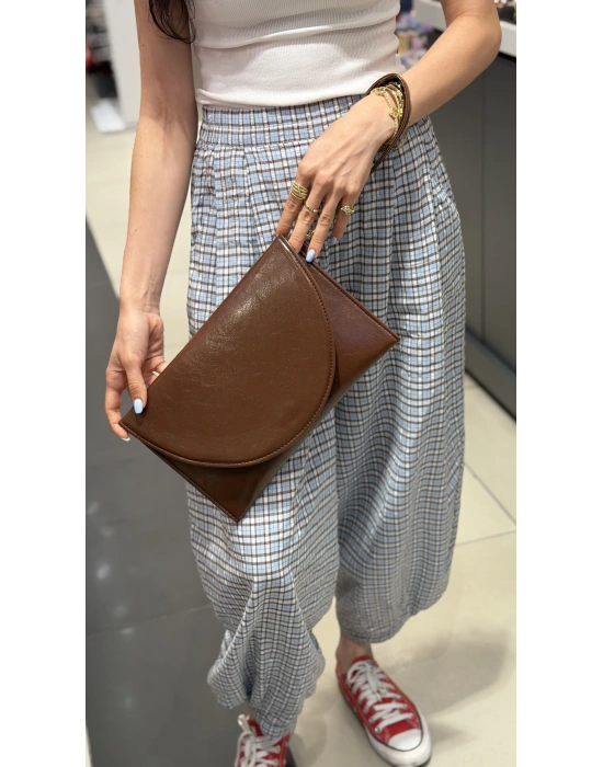Kahverengi Kadın Clutch & Portföy Çanta