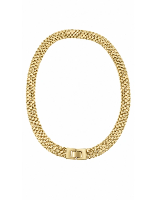 Kalın Gold Örgü Kolye(44cm)