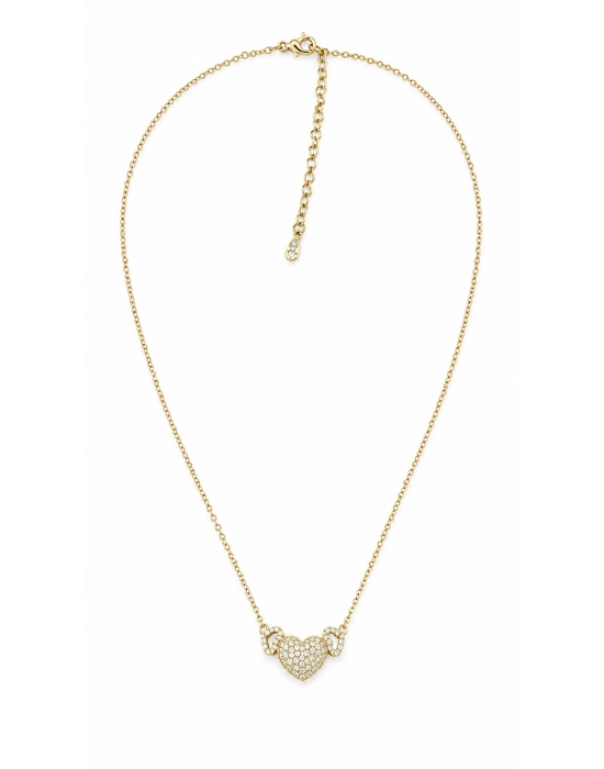 Kalp Figür Gold Uç Kolye(45cm-uzatma dahil 50 cm)