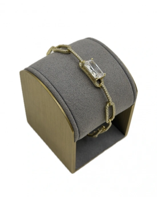 Kare Baget Taş Ataç Bileklik(16cm)