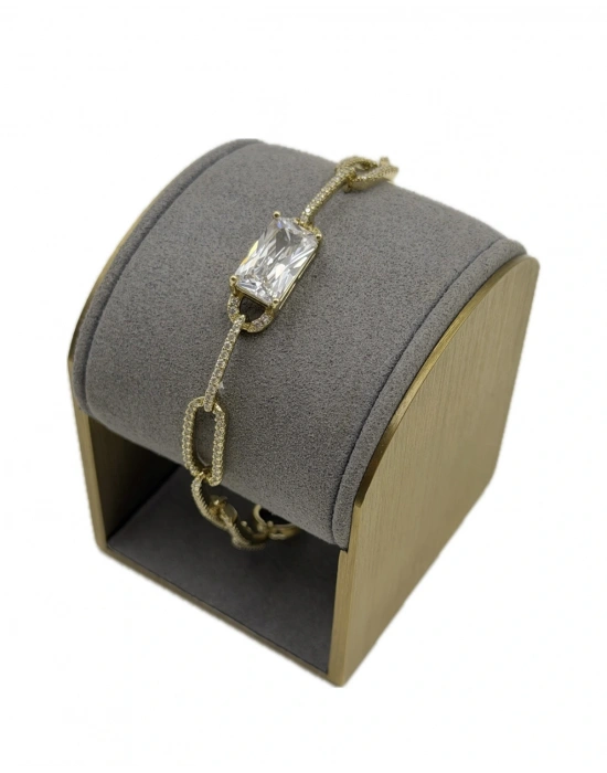 Kare Baget Taş Ataç Bileklik(16cm)