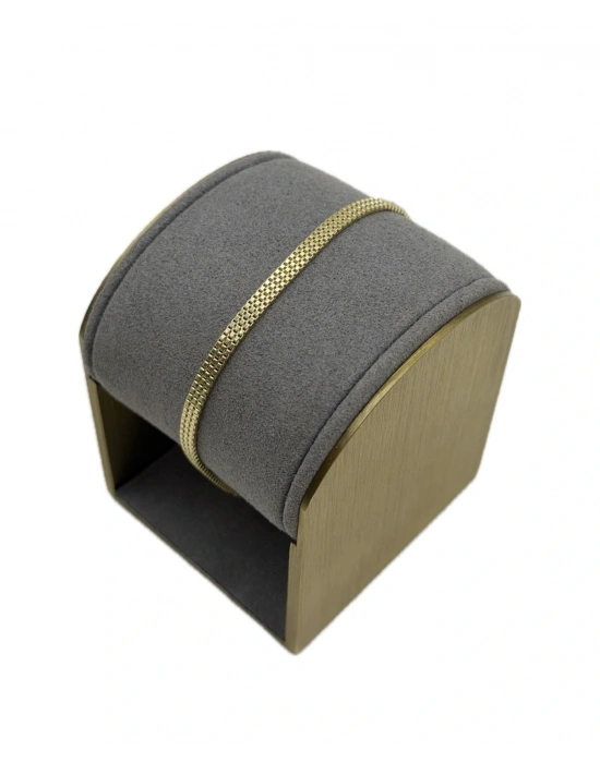 Kare Örme Zincir Üç Sıra Bileklik (16cm)