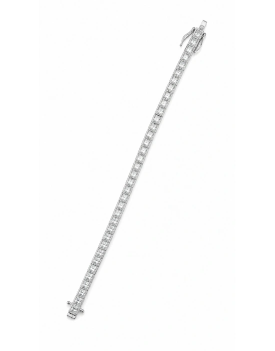 Kare Su Yolu Gümüş Bileklik(18cm)