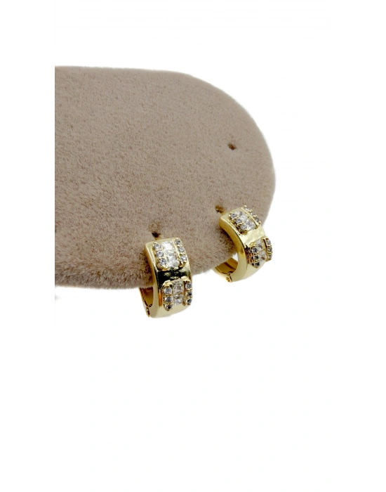 Kare Taşlama Detay Küçük Halka Küpe