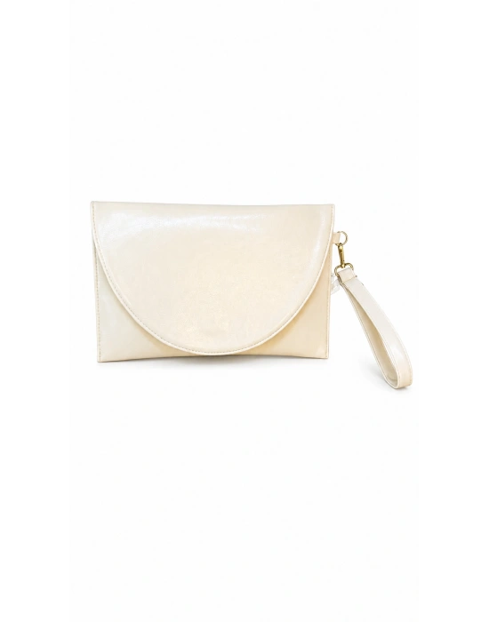 Krem Kadın Clutch & Portföy Çanta