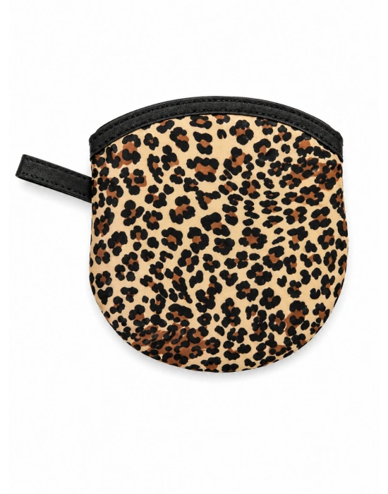 Leopar Desen Katlanabilir Yelpaze