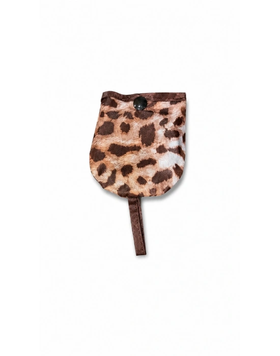 Leopar Desen Yelpaze