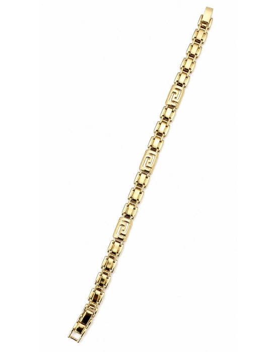 Marka Model Düz Kalın Gold Kadın Künye Model Bileklik(18cm-uzama dahil 19cm)