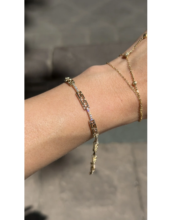 Marka Model İnce Gold Kadın Bileklik (17cm-uzatma dahil 19cm)