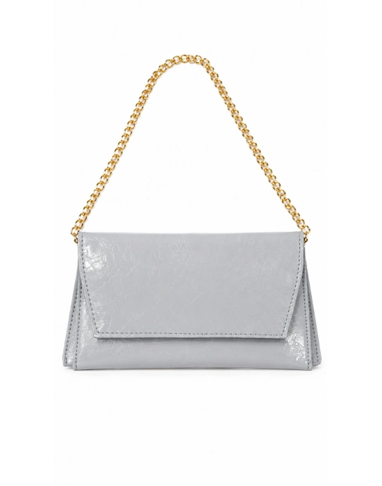 Mavi Zincir Askılı Kadın Clutch & Portföy Çanta
