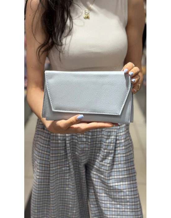 Mavi Zincir Askılı Kadın Clutch & Portföy Çanta