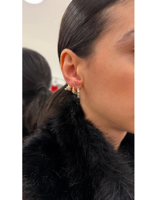 Metal Kalp Uzantılı 3’lü Set Küpe