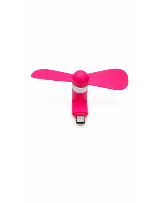 Mini Soğutucu Fan Type-C Pembe