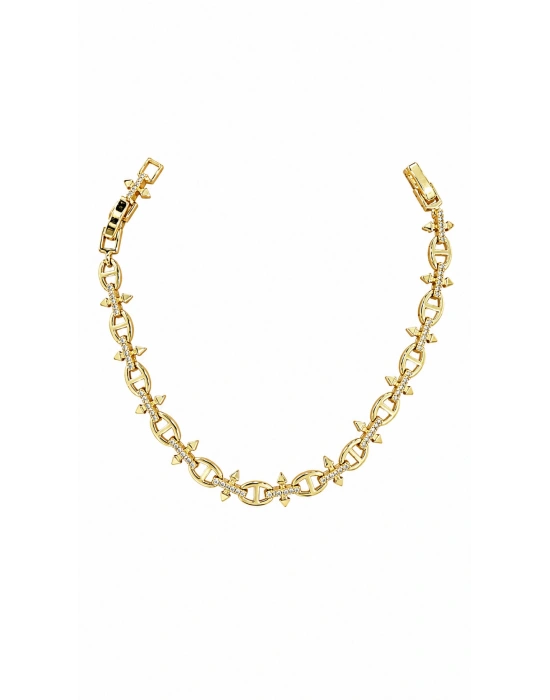 Ok Figür Gold Vip Bileklik (18cm-uzatma dahil 19cm)