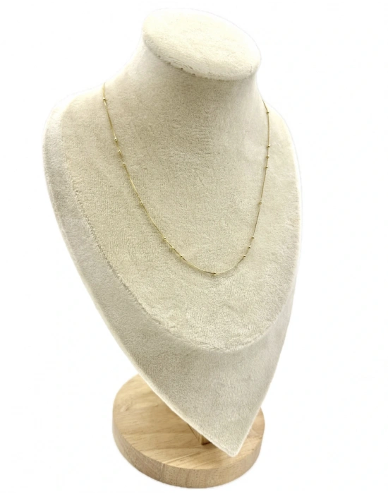 Özel Seri 3 Sıralı Top Detay Kolye(45cm)