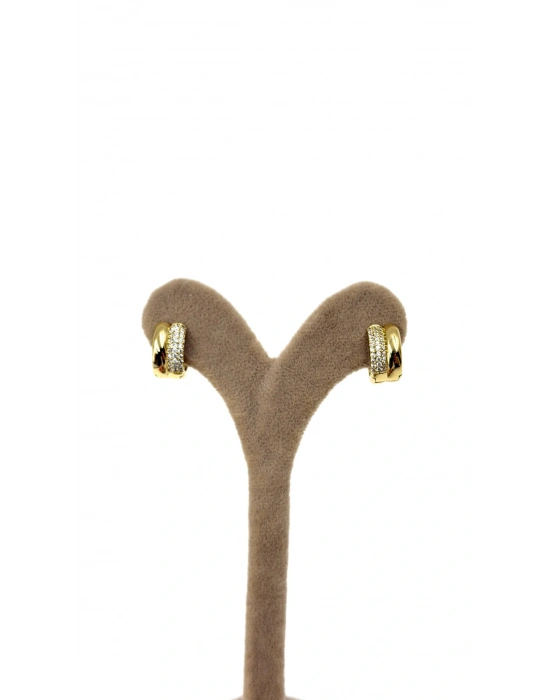 Özel Seri İki Sıra Bombeli Halka Küpe