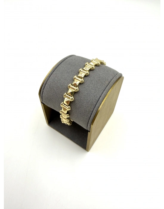 Özel Seri Kare Çubuk Plaka Detay Bileklik(19cm)