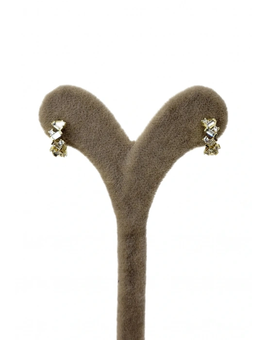 Özel Seri Minimal Zikzat Baget Yaş Detay Küpe