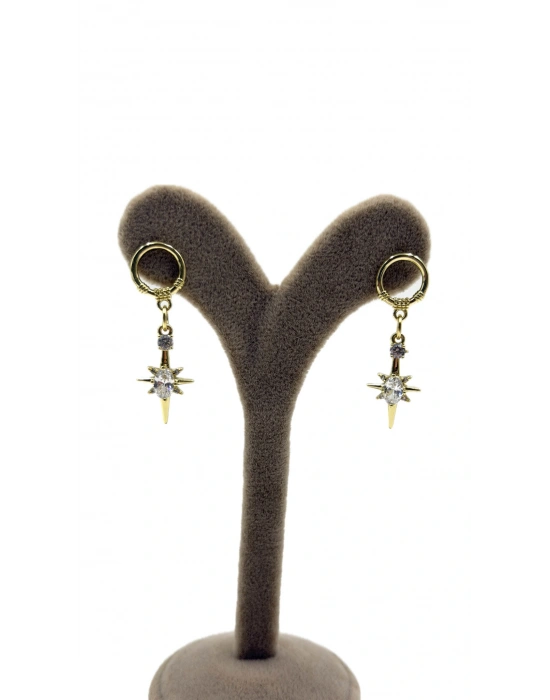 Özel Seri Nokta Taş ve Kutup Yıldızı Sallantılı Küpe