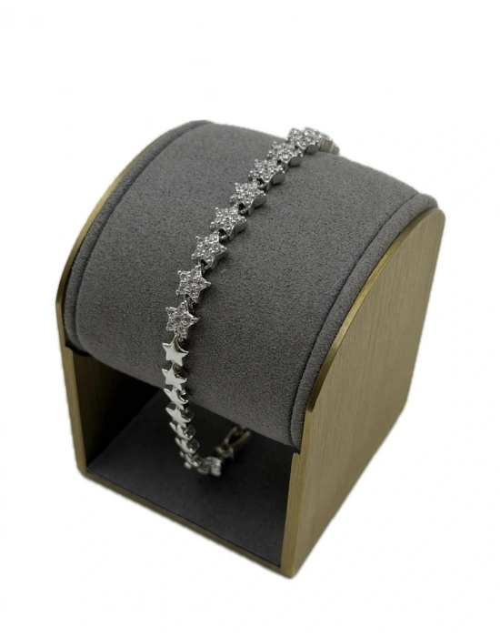 Özel Seri Sıra Yıldız Figürlü Taş Detay Bileklik(19 cm)