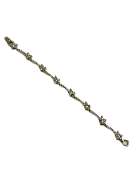 Özel Seri Taş Detay Sıra Yıldız Bileklik(17cm)
