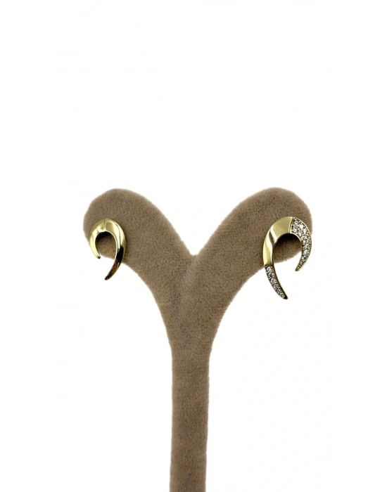 Özel Seri U Model Plaka Taşlı Küpe