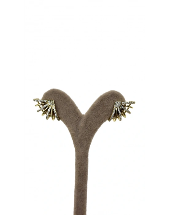 Özel Seri Zirkon Taş Detay Yelpaze Model Küpe