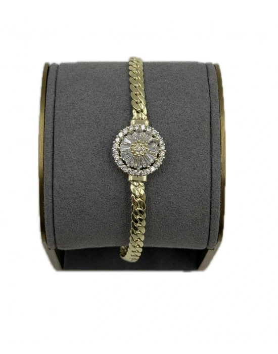 Özel Seri Zirkon Taşlı Baget Taş Detay Bileklik(17cm)