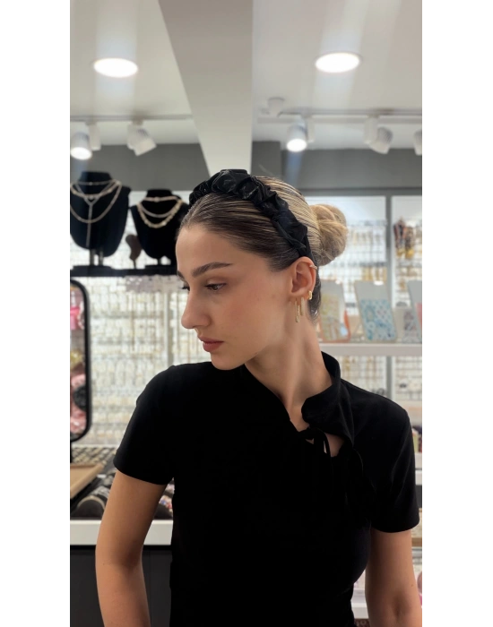 Paraşüt Kumaş Siyah Taç