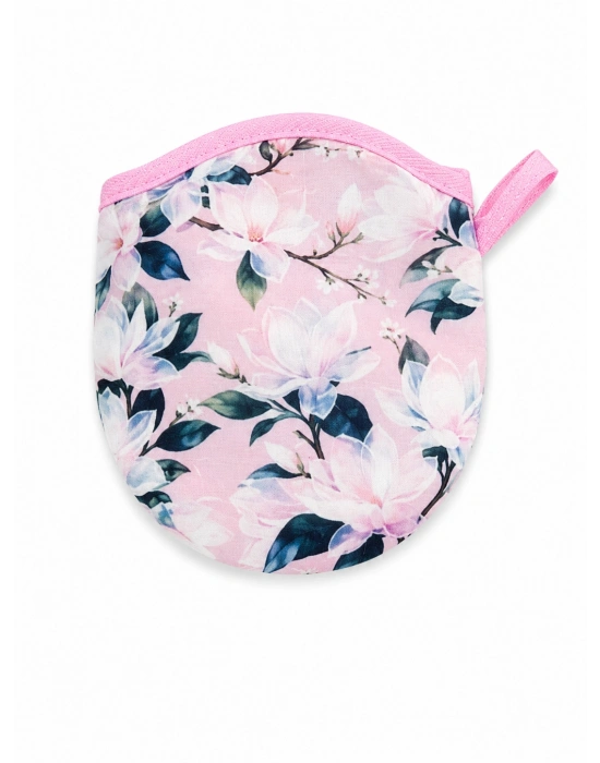 Pembe Çiçek Desen Katlanabilir Yelpaze