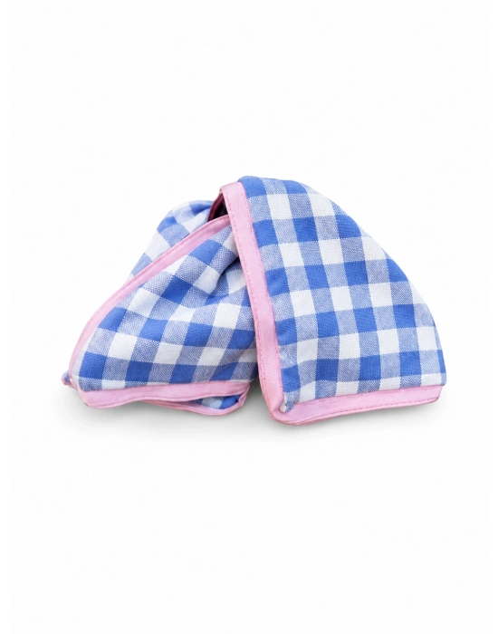 Pembe Kenar Mavi-Beyaz Pötikare Dubai Mandal Toka