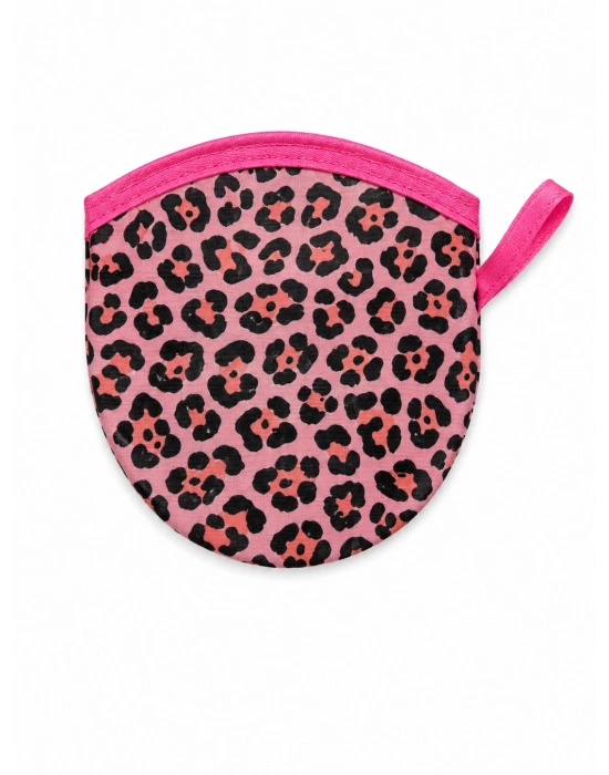 Pembe Leopar Desen Katlanabilir Yelpaze