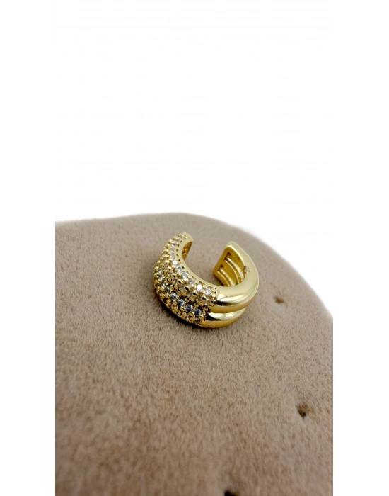 Plaka Taş Detay Kıkırdak Küpe