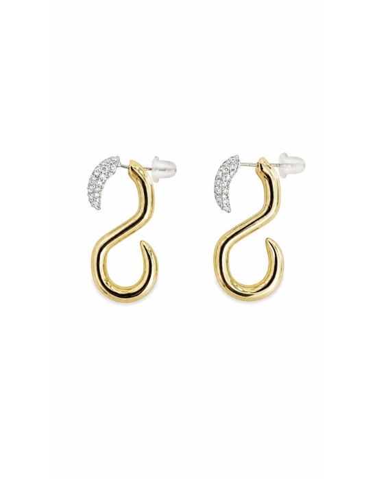 S Model Gold Tasarım Küpe