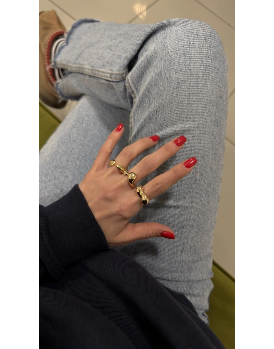 Sarmal Detay 3’lü Set Yüzük