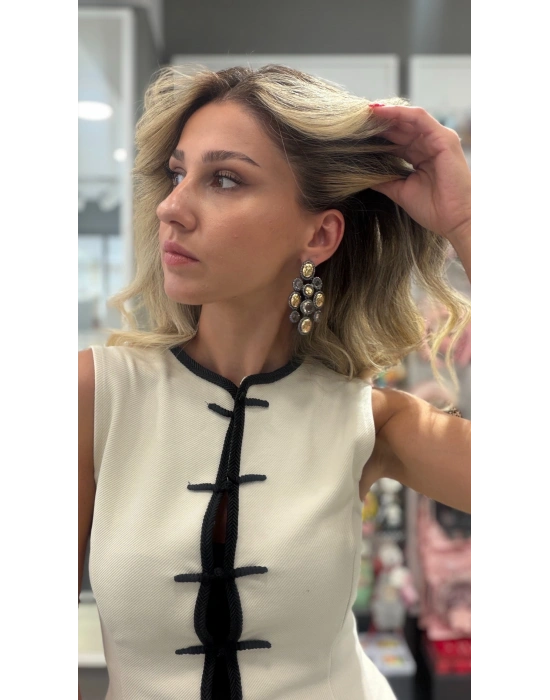 Saydam Taşlı Büyük Marka Model Küpe