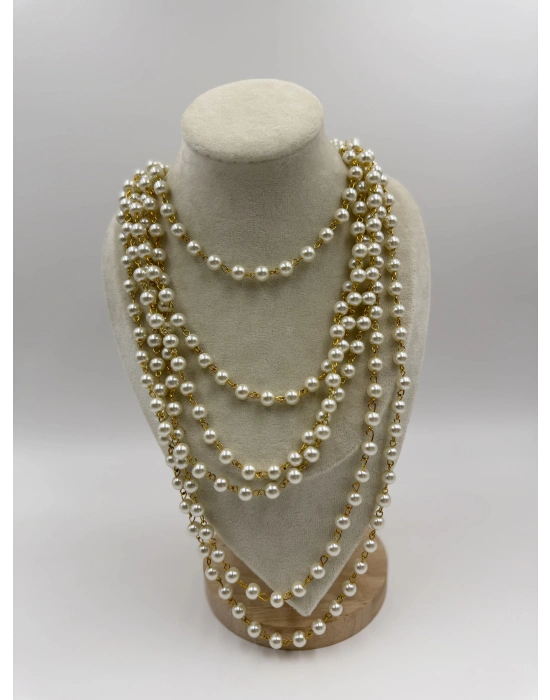 SRP Koleksiyon Çoklu İnci Kolye(35-40-53-57-61-70cm)