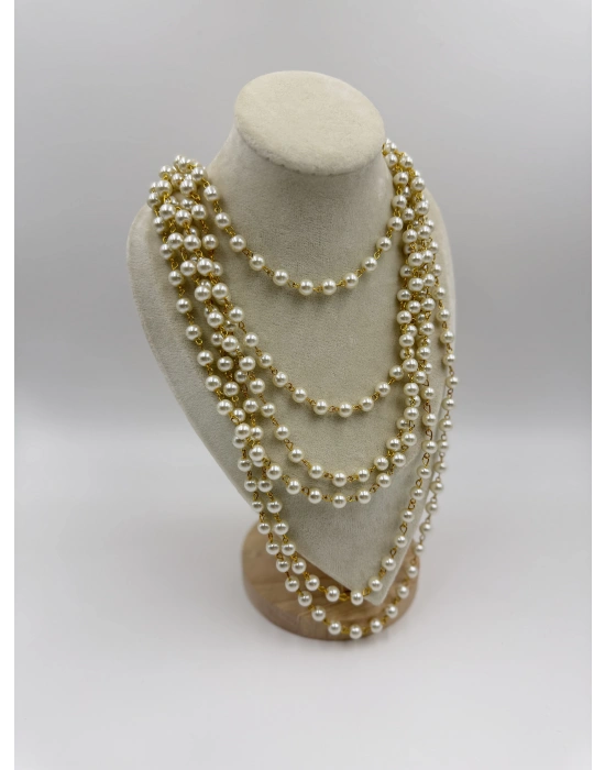 SRP Koleksiyon Çoklu İnci Kolye(35-40-53-57-61-70cm)