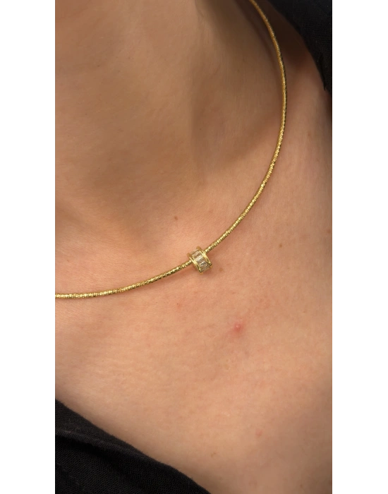 Taş Detay Choker Kolye