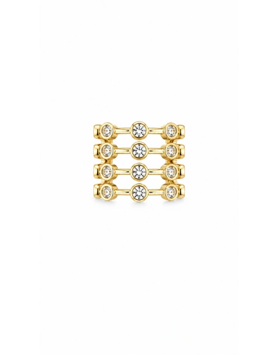 Taşlı Gold Ear Cuff