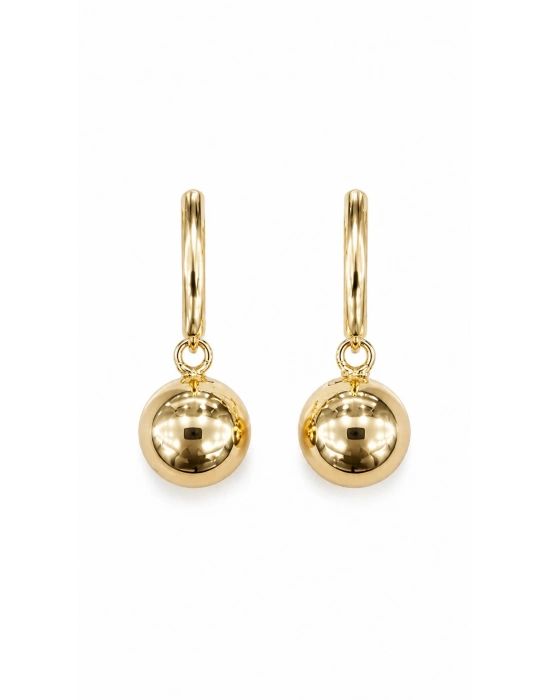 Top Detay Gold Küpe