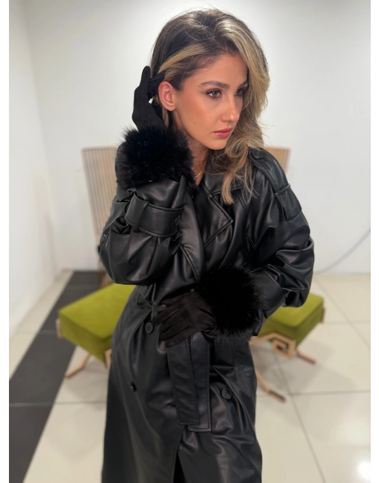 Tüylü Süet Eldiven(siyah)