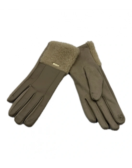 Tüysüz Deri Eldiven(krem)