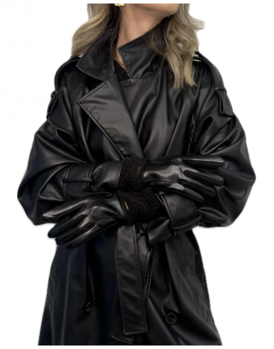 Tüysüz Deri Eldiven(siyah)