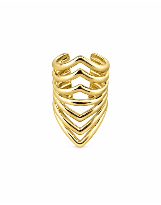 Üçgen Metal Gold Ear Cuff